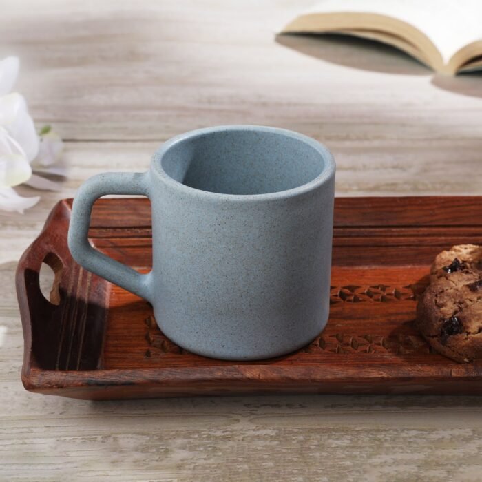 small blue coffee cup