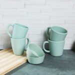 Green Eco Friendly Mugs and Bowl set