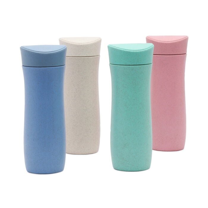 set of four eco friendly water bottles